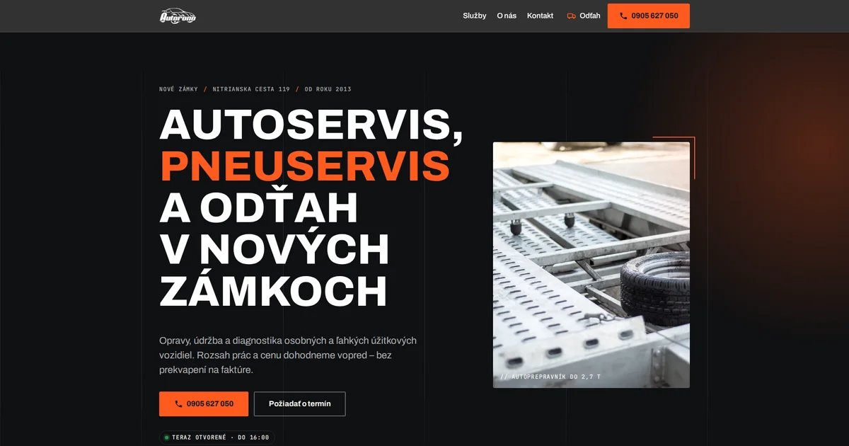 Náhľad webu autorono.sk