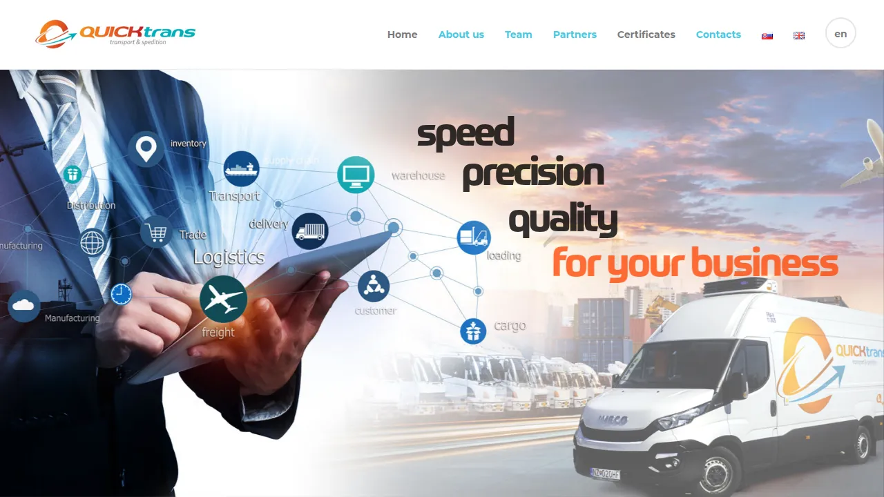 quicktrans.sk screenshot