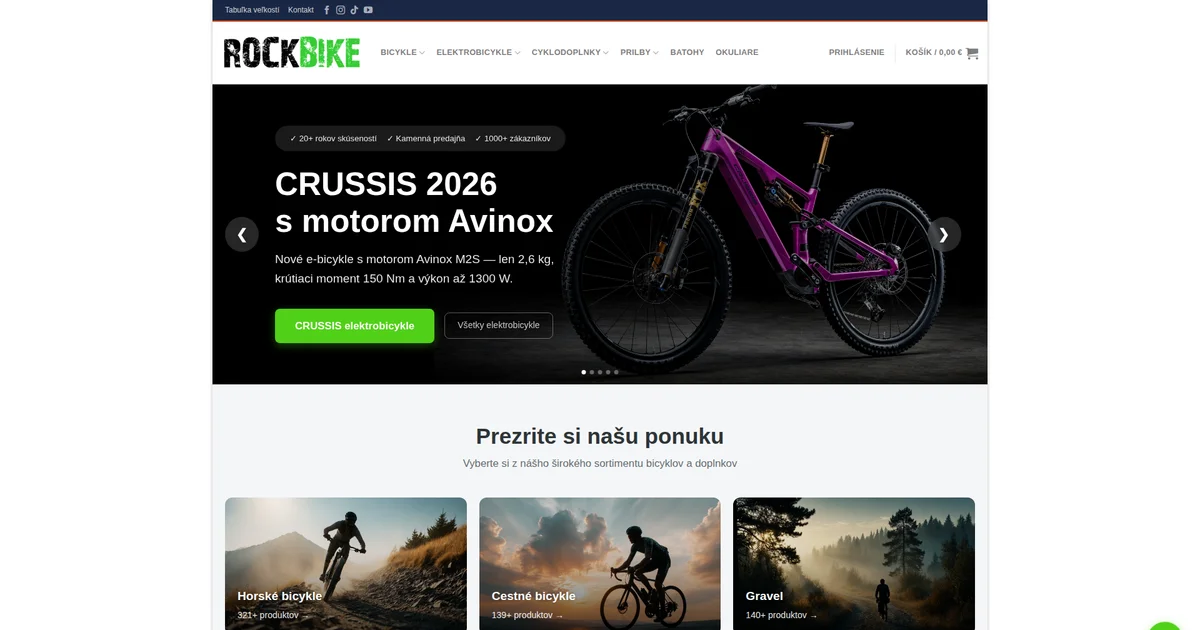 rockbike.sk screenshot