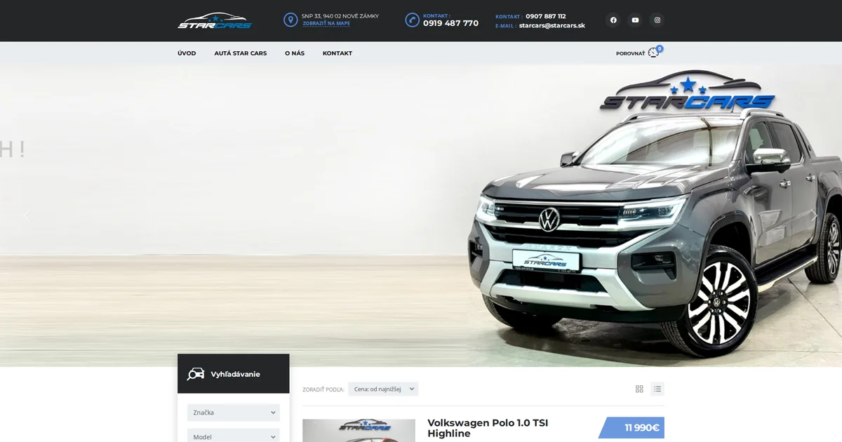 starcars.sk screenshot